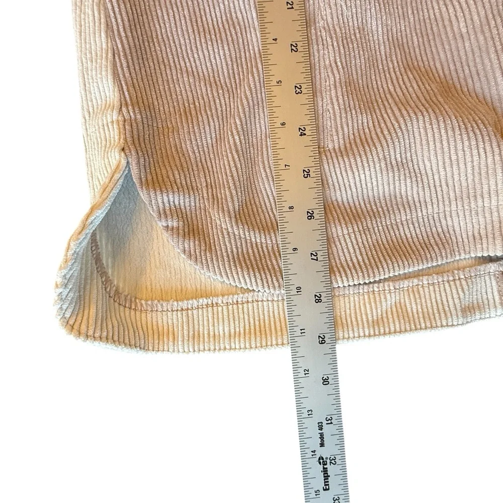 Stoosh Neutral Colorblock Corduroy Shacket Jacket Shirt Women’s Size Medium - Picture 11 of 12